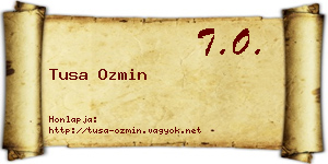 Tusa Ozmin névjegykártya